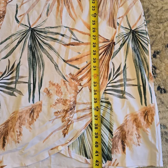 Dainty Jewells Sunset Scene Swimdress with Green and Tan Palm Print - Picture 6 of 9